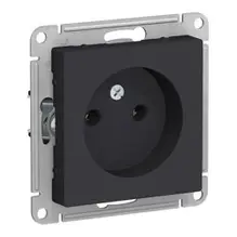 Механизм розетки одноместный СП AtlasDesign 16А IP20 без заземления, карбон Systeme Electric ATN001041