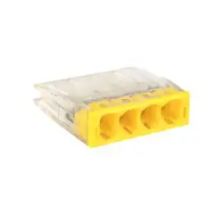 Клемма СМК 2273-244 (с пастой) 4 отверстия 0.5-2.5кв.мм PROxima ЕКF plc-smk-2273-244 (уп.100шт)
