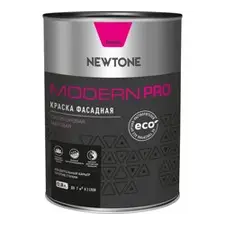 Краска ВД фасадная силиконовая матовая (База А) NEWTONE MODERN PRO 0,8л (1,1кг) 8814