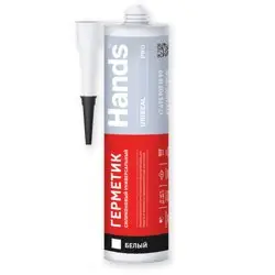 Герметик силиконовый универсальный белый Hands Юнисил ПРО (Uniseal PRO) 280 мл