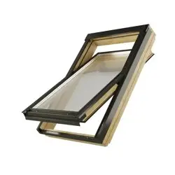 Окно ATICCO DAT 1002 С4 двухкамерное, дерево, прозрачный лак, 55*98