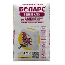 Клей плиточный БОЛАРС для АМК БЕЛЫЙ плитки, мозаики и камня 25 кг