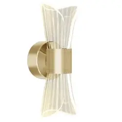 Бра светодиодное DIO 12W 2Y-ON/OFF-230x80x85-GOLD/CLEAR-220-IP20