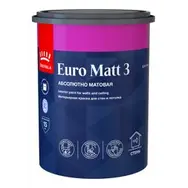 Краска ВД интерьерная глубокоматовая Tikkivala (Tikkurila) EURO MATT 3 База A 0,9л