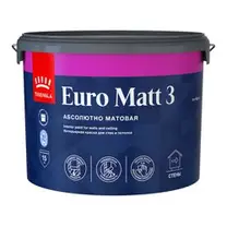 Краска ВД интерьерная глубокоматовая Tikkivala (Tikkurila) EURO MATT 3 База A 9л