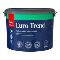 Краска ВД интерьерная для обоев и стен матовая Tikkivala (Tikkurila) EURO TREND База А 9л