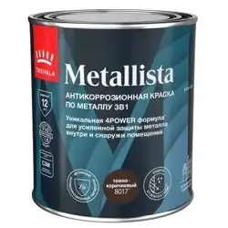 Краска по ржавчине Tikkivala Metallista темно-коричневая глянцевая 0,8л